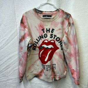 The Rolling Stones Crewneck Pink Tie Dye Sweatshirt. 

Size XS

Weight: 11.5 oz